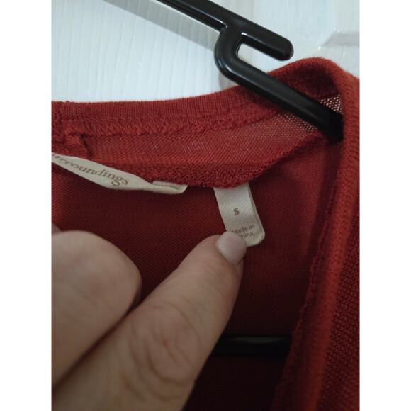 Soft Surroundings Oversized Small Wrap Top Red Crimson Long Sleeve - Picture 7 of 8